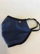 Load image into Gallery viewer, INDIGO BLUE JACQUARD with BLACK STITCH Detail