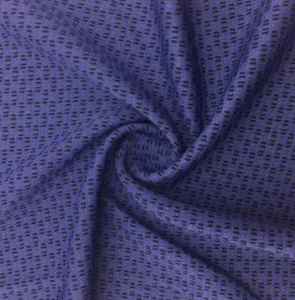 INDIGO BLUE JACQUARD with BLACK STITCH Detail