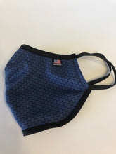 Load image into Gallery viewer, INDIGO BLUE JACQUARD with BLACK STITCH Detail
