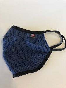 INDIGO BLUE JACQUARD with BLACK STITCH Detail